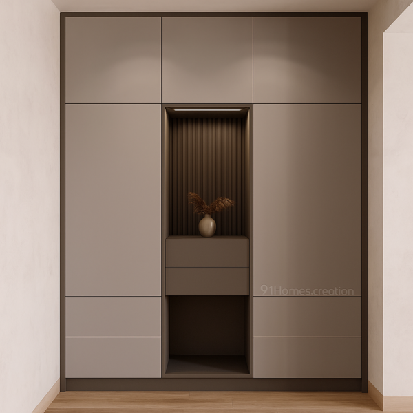 Taupe Matte Built-in Wardrobe