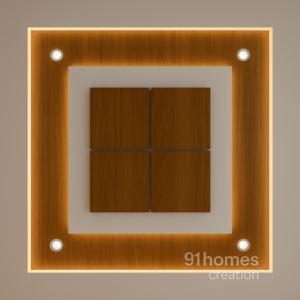 Square wooden false ceiling