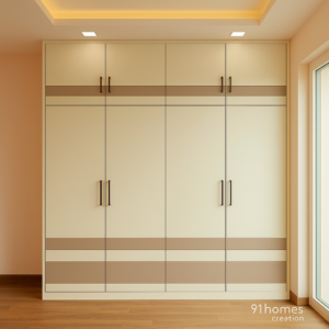 cream matte wardrobe