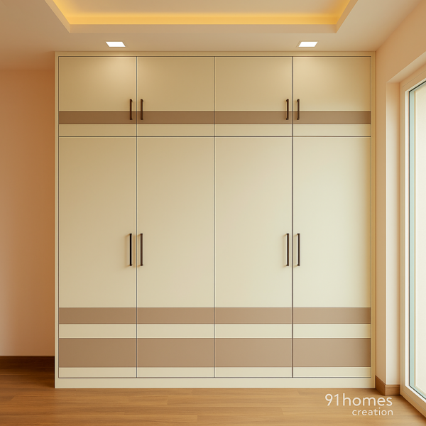 cream matte wardrobe