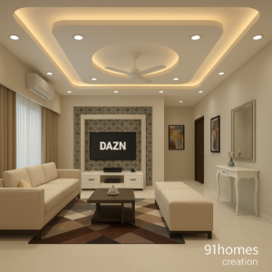 Beige Modern Living Room