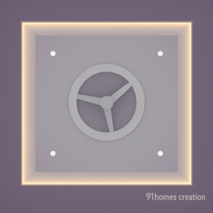 Matte Lavender ceiling with LED lights
