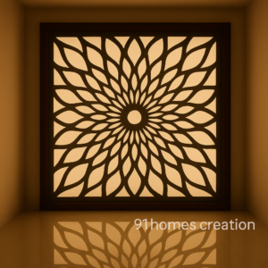 Floral Mandala Ceiling with smooth lighting