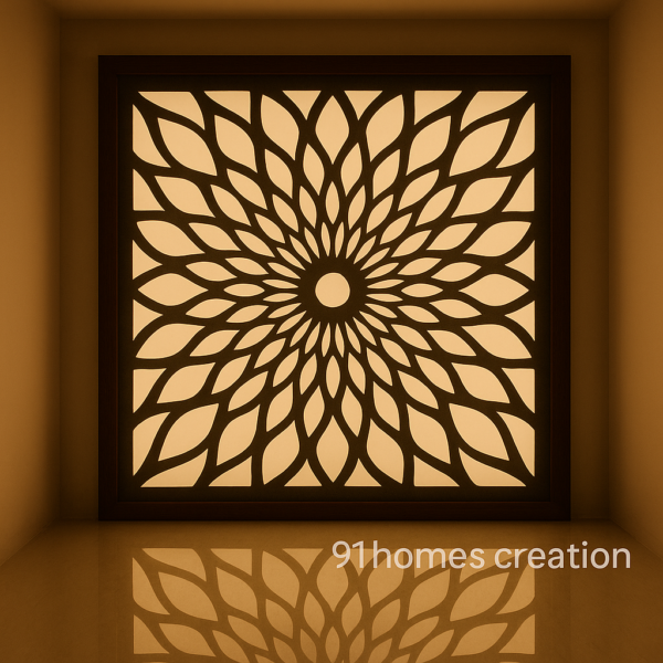 Floral Mandala Ceiling with smooth lighting