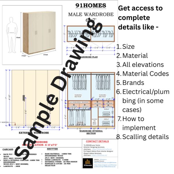 Freestanding rectangular wardrobe in textured grey and matte black combination